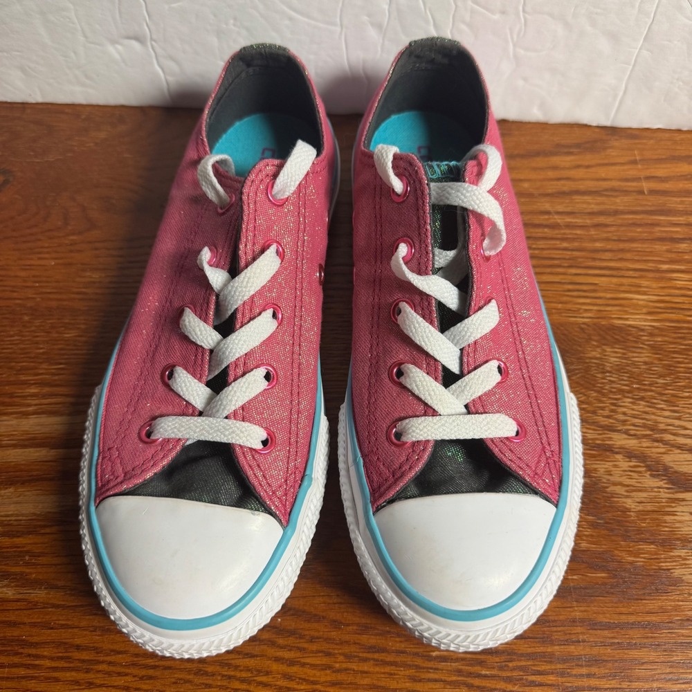 Converse Chuck Taylor All Star Pink‎ Glitter Low Top Sneakers Size 2